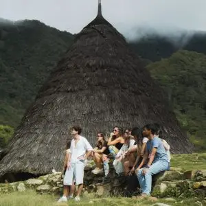 GROUP PHOTO AT WAE REBO TRADITIONAL VILLAGE