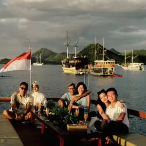 full day trip by luxury open deck in Komodo National Park
