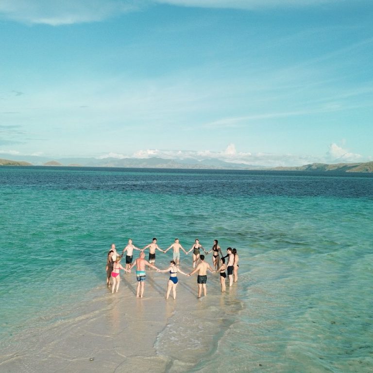 group photo at taka makassar komodo national park